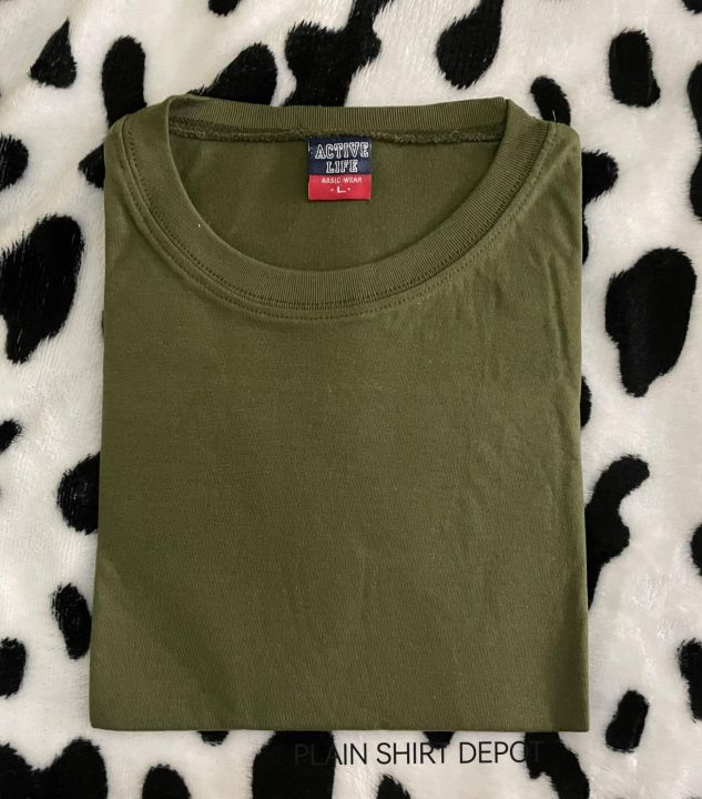 FATIGUE (ARMY GREEN) ACTIVE LIFE ROUND NECK T SHIRT FOR MEN