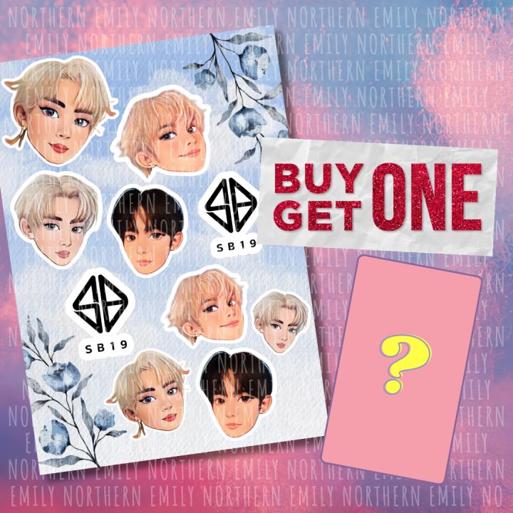 SB19 Sticker Sheet Justin De Dios Bunso Buy One Get One Free (Assorted ...