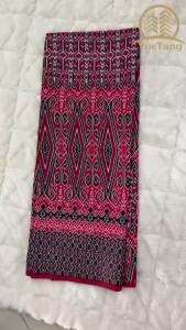 Batik Sarong Fabric with Borneo Sarawak Pattern. RANDOM. Ikeng Carving Motif of Orang Ulu Dayak Pua Kumbu. Cotton Fabric Does Not Fade