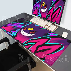 Bandai | HD Printing Gengar Pokemon Anime Mousepad Large PC Gaming Office Accessories Mouse Pad Lock Edge Computer Keyboard XXL Desk Mat