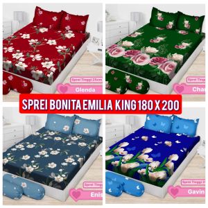 ( PROMO ) Sprei Bonita Emelia Uk180x 200  motif elegan terlaris di 2024