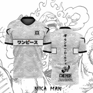 Bandai | 2026 One Piece Anime LUFFY GEAR 5 3D Print Football Jersey for Mens Tshirt Summer Sports Shirt Casual Tees Kids/Adult Tops Y2k