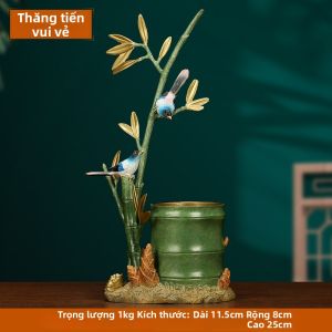 Ji Shanyuan | Giá Đựng Bút Phong Cách Tre May Mắn