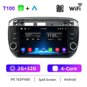 7 Inch Radio For Fiat Linea Punto Evo 2012-2015 4G Car Carplay Auto Android Navigation GPS Multimedia Video Player BT 5.4 Stereo
