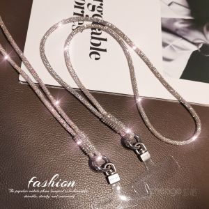Luxurious Long Water Diamond Mobile Phone Lanyard Necklace Original Upgraded Outdoor Carry Shell Anti-Loss Chain Digital Accessories