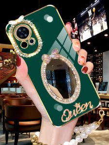 Ultra-Thin Huawei Nova12 pro Phone Case Womens Full Cover Mirror Surface Silicone Diamond Embedded Soft Shell Luxury Feel
