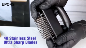 COD อุปกรณ์ทุบเนื้อ 48-Bladesเข็มจิ้มเนื้อ Meat Tenderizer ส้อมจิ้มเนื้ออุปกรณ์ทำเนื้อนุ่ม ทำจากสแตนเลส304 เพื่อให้น้ำซอสหมักซึมเข้าไปในเนื้อได้ดียิ่งขึ้น