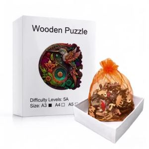 Unique Wooden Jigsaw Puzzles - Animal & Fantasy Shaped Puzzles for Adults Artistic Gifts for Puzzle Lovers