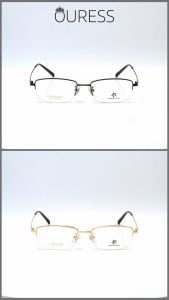 Gọng kính titanium LS9011 nửa khung thời trang nam cao cấp siêu nhẹ siêu bền OURESS
