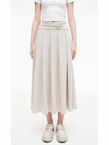 Eco-friendly Viscose Blend A-line Skirt Oval Flower Decoration