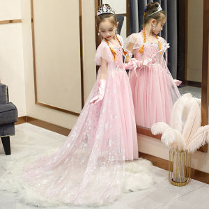 Elsa Princess Costume Performance Dress for Girls