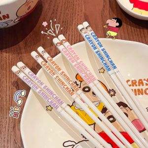 Antibacterial Ceramic Chopsticks Cartoon Design Home Use Couple Chopsticks Individual Use Anti-Mold round Column Type