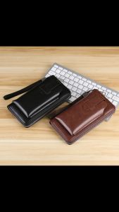 VOLUNTEER Long Wallet Leather Wallet For Men Smart Wallet Card Holder Cellphone Wallet AB2022