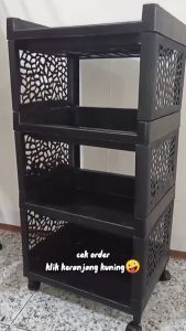 Rak Yoyo 4 Susun Plastik Serbaguna Tempat Untuk Buku Multifungsi Dengan Roda Tempat Penyimpanan Dapur Kamar Mandi Ruang Tamu Rak Apartement 4 Tingkat