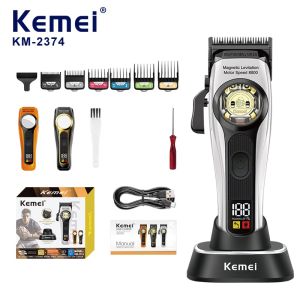 Kemei | Kemei Professional Hair Clipper Magnetic Levitation Motor 8800 Rpm Charging Base Hair Clipper Mens Hair Clipper KM-2374