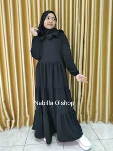 Gamis Anak & Set Jilbab Hitam: Baju Muslim Anak