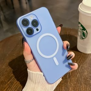 6 Màu trong suốt mờ vỏ điện thoại Với sạc không dây Trong Suốt Bảo Vệ Máy Ảnh Cho iPhone 16 15 14 13 12 11 Pro Max Cộng Với Bảo Vệ vỏ lưng cứng chống sốc