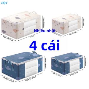 Túi Đựng Đồ Gấp Gọn Dung Tích Lớn Để Đựng Chăn/giấy Dùng Khi Đi Du Lịch & Để Dưới Gầm Giường Chống Bụi Chống Ẩm Chất Liệu Vải Không Dệt