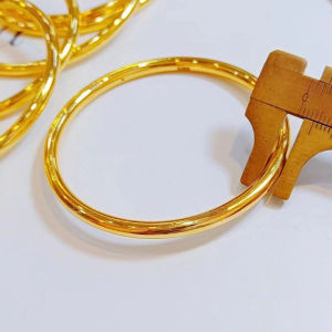 Gold Titanium Steel Bracelet Womens Simple Classic Ethnic Style Hand Jewelry Non-fading Heavy Weighted Traditional Method