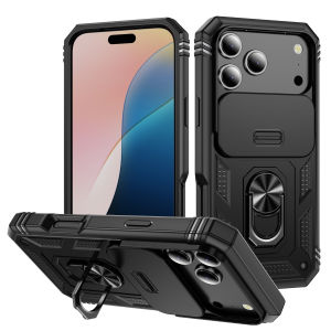 szhaiyu | Camera Proctive Phone Case for IPhone 17 Air 16 16E 15 14 13 12 11 XS XR Pro Max Plus Cover With Ring Holder Heavy Duty