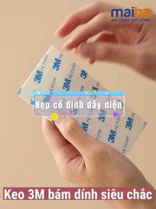 Nẹp Dây Điện Dán Tường Keo 3M Maiha Cố Định Thu Gọn Đi Dây Cáp Đa Năng Tiện Lợi