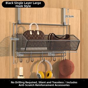 No-drilling Over-the-door Thin Storage Rack
