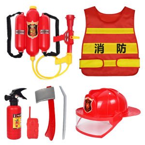 Firefighter Toy Equipment Performance Supplies Simulation Firefighting Gear Childrens Play Costume Realistic Extinguisher