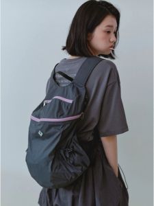 กระเป๋าเป้สะพายหลังผ้าไนลอนสไตล์เกาหลีใหม่สำหรับเด็กผู้หญิงมัธยมปลาย กระเป๋าใส่ของสำหรับเดินทางและปีนเขาแบบลำลอง กระเป๋าใส่หนังสือขนาดเล็ก