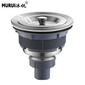 Stainless Steel Drainage Washer Ceramic Basin Laundry Counter Accessories Long Thread Screw down Water Outlet for Washing Machine