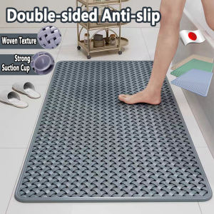 Bathroom Floor Anti Slip Mat Double-sided Bath Mat Strong Suction Cup Elegant Safety and Anti-fall Bathroom Accessories Quick Dry Hollow Out Massage Anti-bacterial Mildew Resistant Rubber Matting Non-slip Suitable for Hotel Kitchen Toilet Door Floor Mat