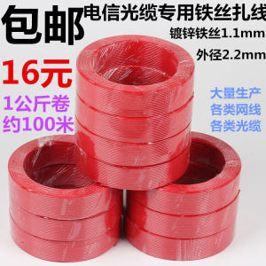 Red Garden Wire 100 Meters Galvanized Grapevine Telecommunications Cable Tying Band Garden Hardware Wire Strapping Tape
