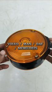 [Local Ready Stock] Trailer Truck Lorry Lollipop Earring Amber Mirror Side Maker Lamp Light 24V