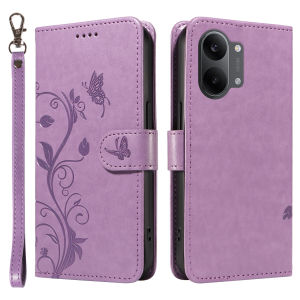 Leather Wallet Flip Case for POCO F6 F7 F8 M6 M7 X7 X8 Pro Max Ultra C65 C71 C75 C85 C85X | Flower Embossed Design Card Hoder