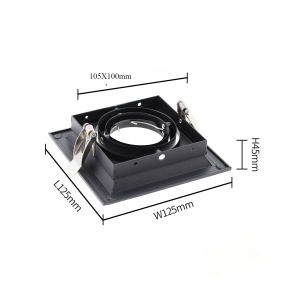 JOYINLED Square Recessed LED Ceiling Lamps Holder Adjustable GU10 MR16 Bulb Spot Lamps Downlight Holder Frame Bracket Fitting