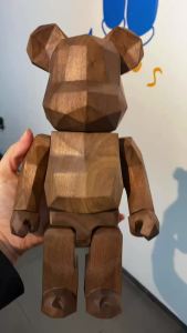 Bearbrick 400 Cooper Bear Wooden Bear Cat mmj Prosperity Kaws Fujiwaro Lightning Wooden Tide Play Ah Piece Gift Decoration