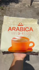 Cà phê sữa trần quang arabica hòa tan 3 in 1 uống liền bịch 480g x 24 ống x 20g KOPE