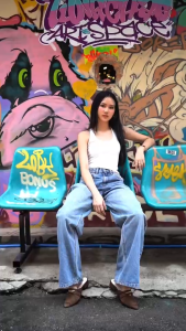 กางเกงยีนส์ขายาวทรง BAGGY