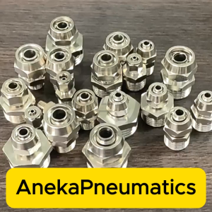 Fitting Konektor Push In Lurus Drat Luar Male Brass Selang 4mm / 6mm / 8mm / 10mm / 12mm / 14mm / 16mm