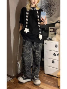 เสื้อยืดแขนสั้นทรงหลวมสำหรับผู้ชาย ผ้าฝ้ายแท้สีดำ เสื้อยืดผู้ชายฤดูร้อนใหม่ แฟชั่น คุณภาพสูง ระบายอากาศได้ดี ปกติ