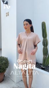 Altalita - One Set Nagita Hotpans Crinkle Airflow Setelan Piyama Wanita Kekinian Baju Tidur Wanita Dewasa Celana Pendek Jumbo