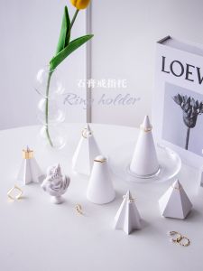 Plaster Ring Setting Internet Celebrity Jewelry Display Stand Photo Props Photography Minimalist Geometric Ring Setting Photography Background Decoration