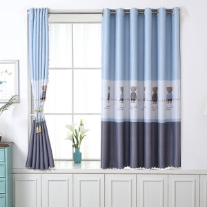 Simple Modern Bedroom Curtains No Drilling Required Install Light Blocking North European Style Adjustable Rod Complete Set