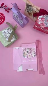 10PCS DOORGIFT BOX/ WEDDING BOX/ GOODIES BOX/KOTAK KAHWIN/FLORAL PRINTED GIFT BOX/KOTAK GULA-GULA/CANDY BOX/ CENDERAHATI