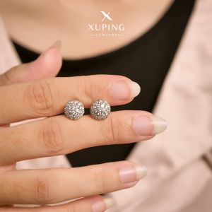 Xuping Anting Tusuk Silver Zircon Motif Bola