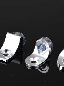 10Pcs Cabinet Shelf Bracket with Suction Cup Closet Partition Support Holder Clapboard Layer Bracket Pegs Stainless Steel Studs Peg Cupboard Glass Fixed Support Studs