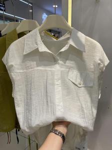 Áo Sơ Mi Nữ Tay Ngắn Cổ Polo Dáng Rộng Mỏng Mùa Hè 2025 Áo Ngắn Thời Trang Cao Cấp Cổ Polo Tay Ngắn Thường Ngày Màu Trơn