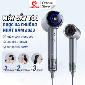 Máy Sấy Tóc Nóng Lạnh Công Suất Lớn 1600w Modeco - Mật Độ Ion Âm 600 Triệu Tốc Độ Gió Thổi 68m/s Sấy Tóc Nhanh Khô Hơn