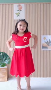 Dress Anak Cewek - Baju Anak Perempuan Lebaran Fashion Usia 0-12 tahun 4129