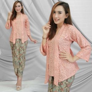 Kutu Baru Brokat Kebaya Modern Pesta Wisuda Bawahan Rok Lilit Batik