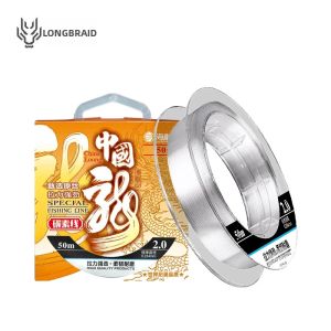 Dây Câu Cá LOONG BRAID 100% Fluorocarbon 50M Sợi Carbon Mềm Siêu Bền Chịu Mài Mòn Dùng Làm Dây Dẫn Cho Hồ Sông Hồ Chứa Ao Suối